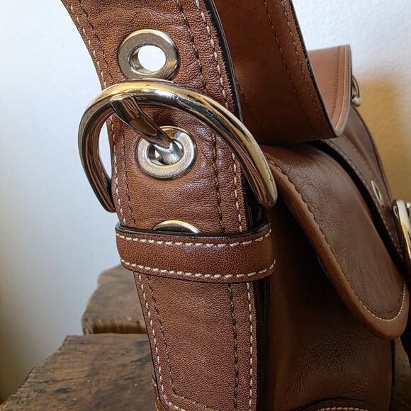 Coach F10188 Soho Small Hobo Shoulder Bag Tan Leather w/ Dustbag Authenticated - Picture 12 of 16